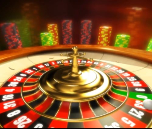Permainan roulette live casino sedang berlangsung dengan dealer nyata